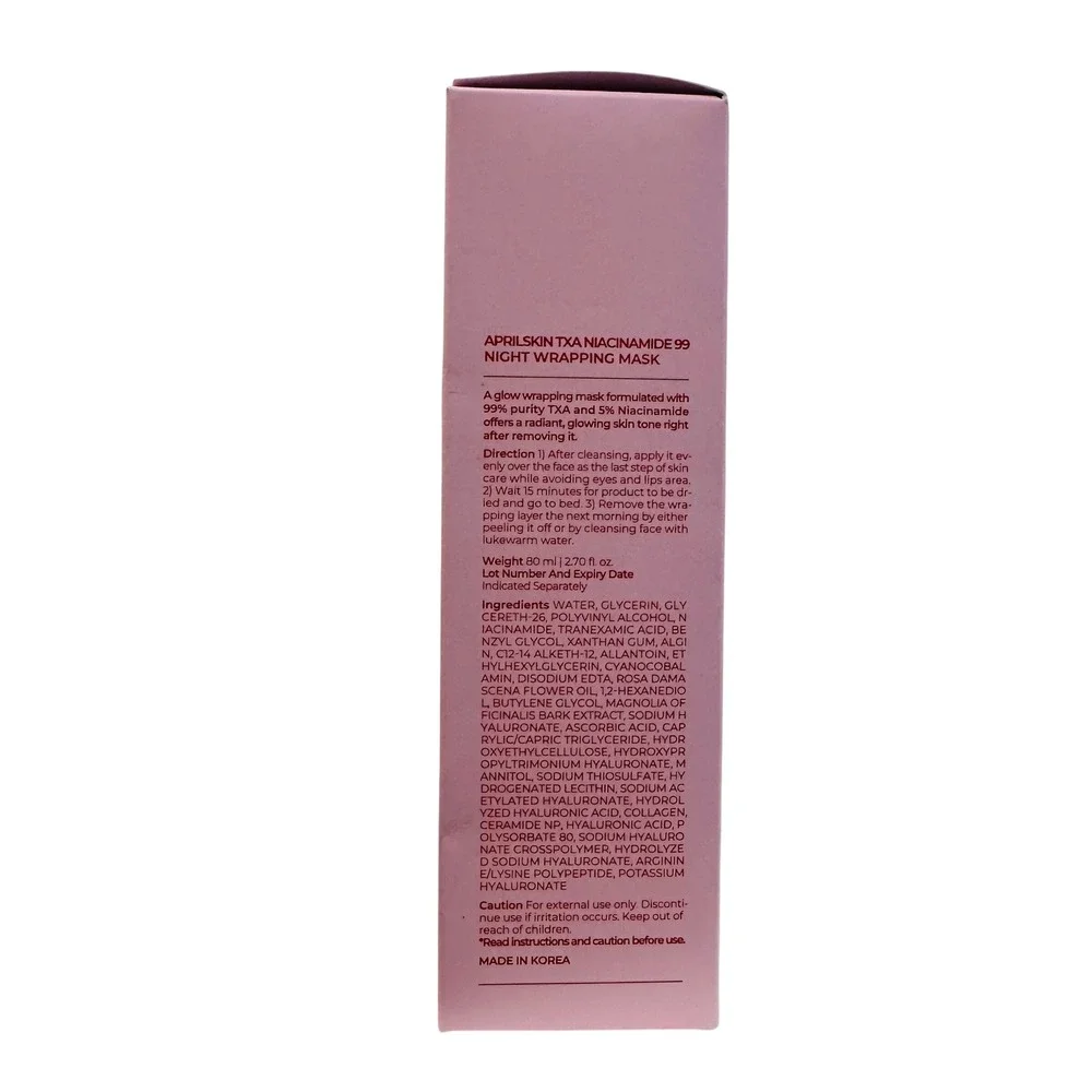 APRILSKIN TXA‎ Niacinamide 99 Night Wrapping Mask 80ml Brightening K-Beauty New